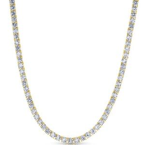 Elegant Gold Tennis Necklace